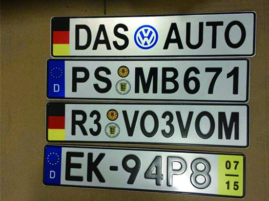 PVC film for license plates